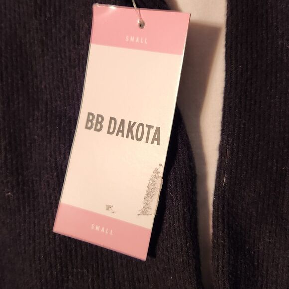 BB Dakota Woman's Small Ribbed Lounge Top Black Stretch Soft Cozy - Picture 3 of 6